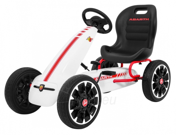 Minamas kartingas Gokart ABARTH, baltas paveikslėlis 1 iš 12