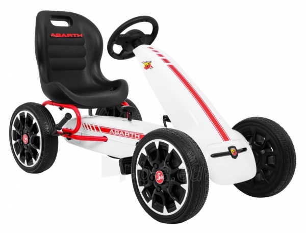 Minamas kartingas Gokart ABARTH, baltas paveikslėlis 4 iš 12