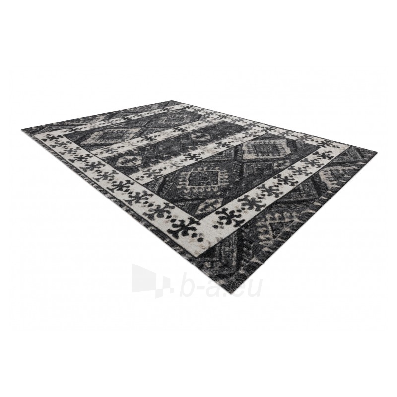 Modernus kilimas su juodos spalvos akcentais MUNDO Etnic | 80x250 cm paveikslėlis 4 iš 16