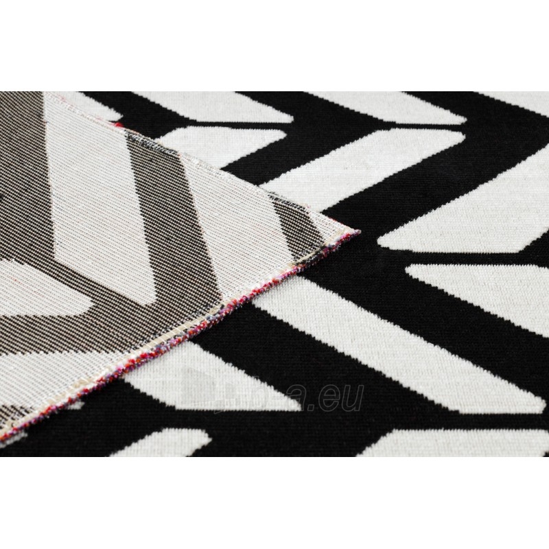 Modernus lauko kilimas su juodais akcentais MUNDO Chevron | 160x220 cm paveikslėlis 15 iš 16