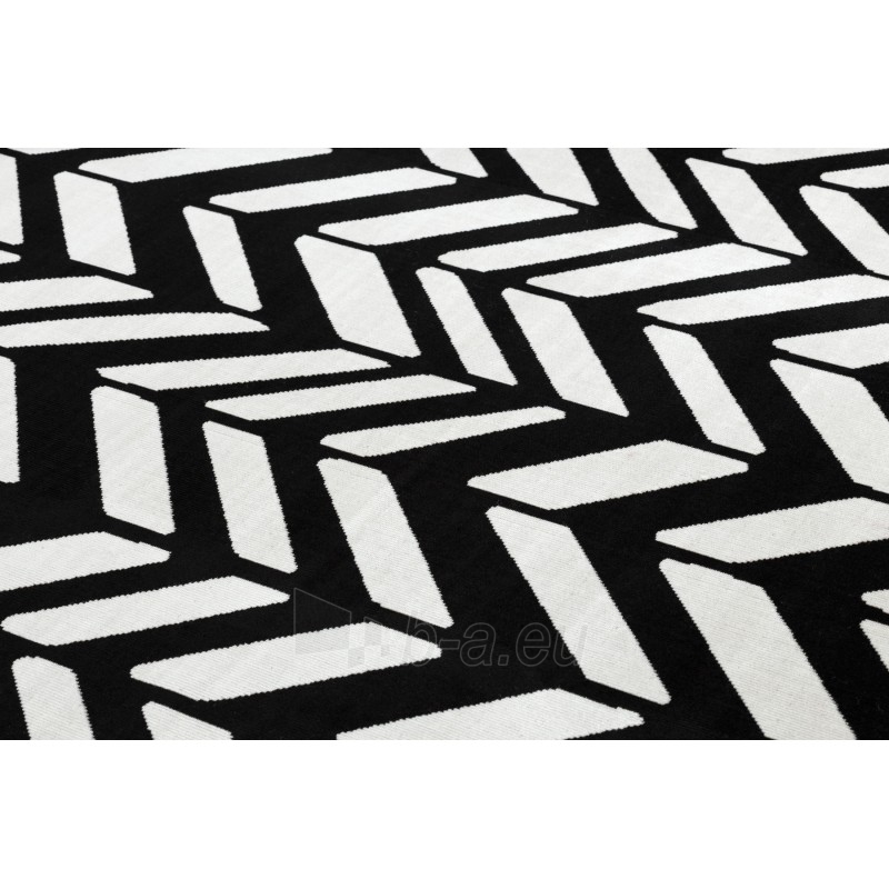 Modernus lauko kilimas su juodais akcentais MUNDO Chevron | 180x270 cm paveikslėlis 5 iš 16