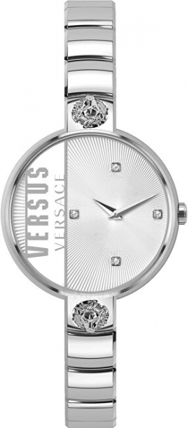 versace women's silver watch