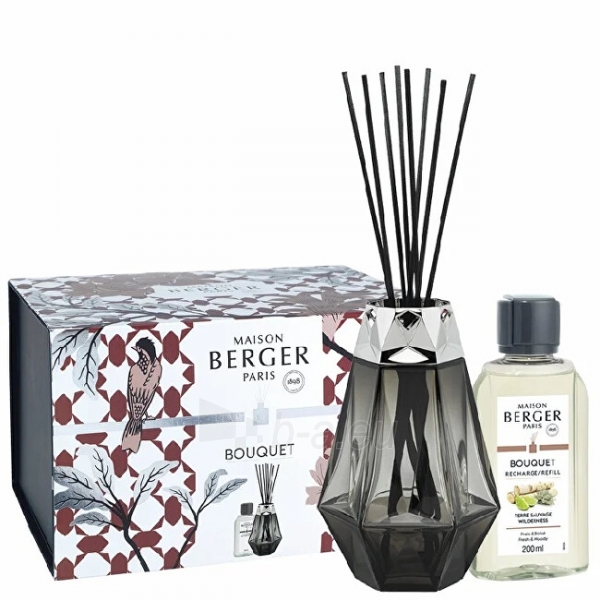 Namų kvapas Maison Berger Paris Prisme black diffuser stick gift set + Divočina refill 200 ml paveikslėlis 1 iš 2