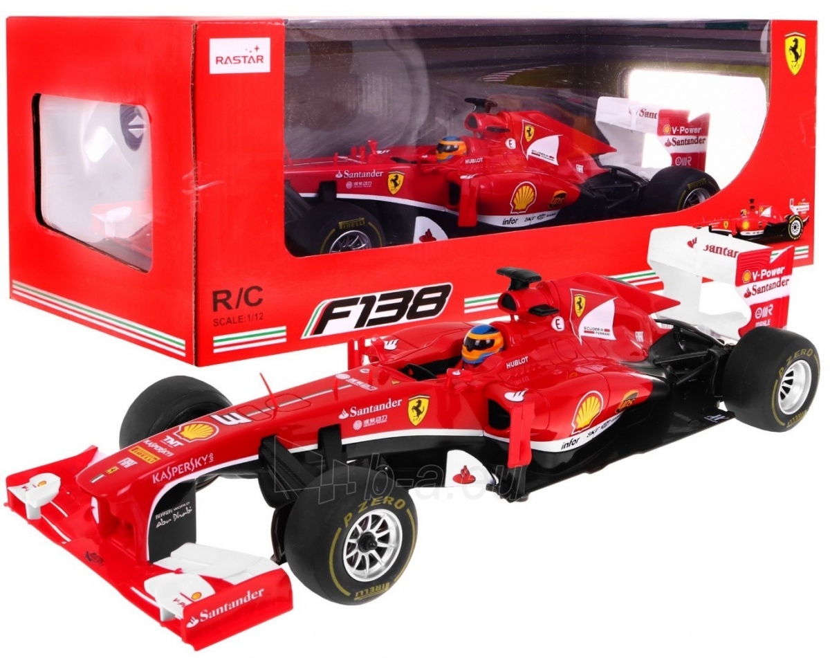 Nuotoliniu būdų valdomas automobilis - Ferrari F1 Rastar, raudonas paveikslėlis 1 iš 7