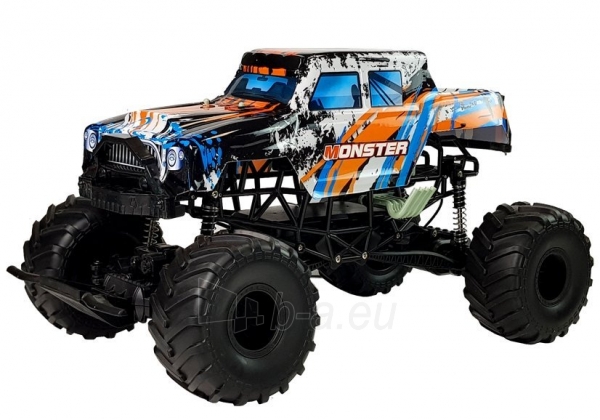 Nuotoliniu būdu valdomas automobilis "Rock Crawler 4x4", oranžinis paveikslėlis 2 iš 5