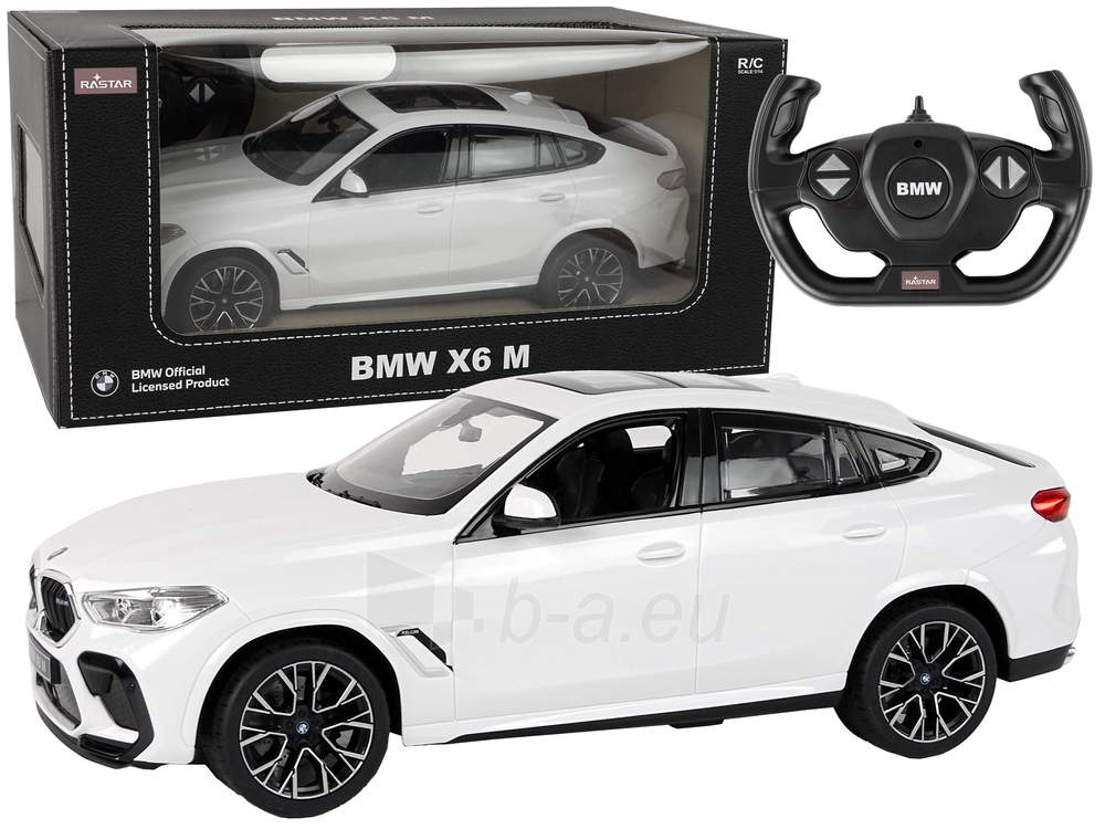 Nuotoliniu būdu valdomas automobilis Bmw X6 M, 1:14, baltas LN15288 paveikslėlis 1 iš 8