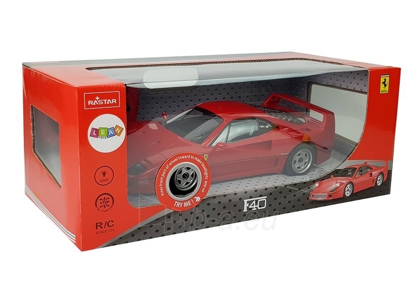 Nuotoliniu būdu valdomas automobilis Ferrari F40, 1:14, raudonas paveikslėlis 2 iš 7