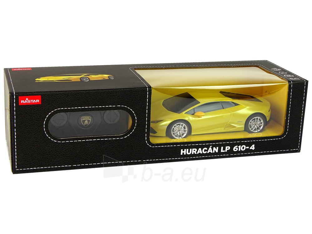 Nuotoliniu būdu valdomas automobilis Lamborghini Huracan, 1:24, geltonas paveikslėlis 7 iš 7