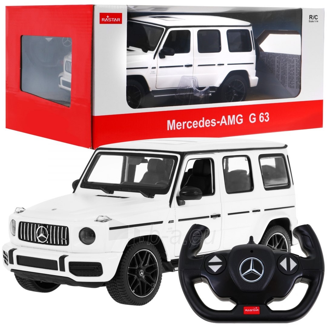 Nuotoliniu būdu valdomas automobilis Mercedes Benz G63, 1:14, baltas paveikslėlis 1 iš 8