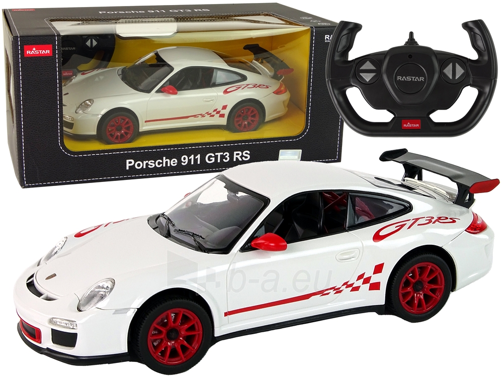 Nuotoliniu būdu valdomas automobilis Porsche 911 GT3 RS, 1:14, baltas paveikslėlis 1 iš 7