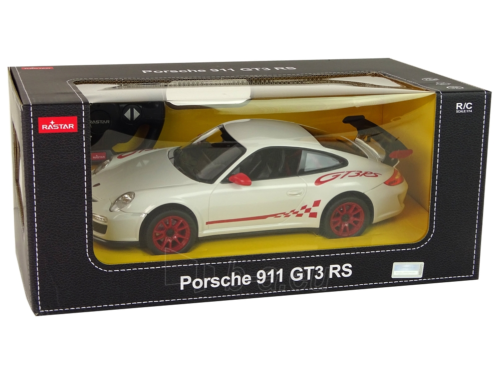 Nuotoliniu būdu valdomas automobilis Porsche 911 GT3 RS, 1:14, baltas paveikslėlis 7 iš 7