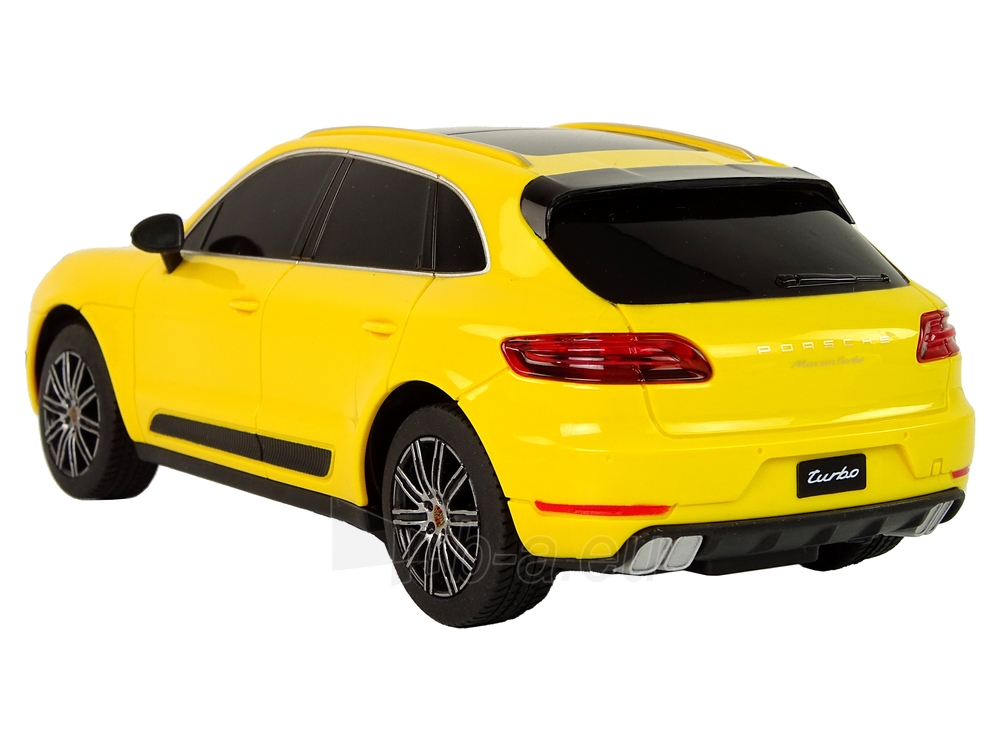 Nuotoliniu būdu valdomas automobilis Porsche Macan Turbo, 1:24, geltonas paveikslėlis 3 iš 6