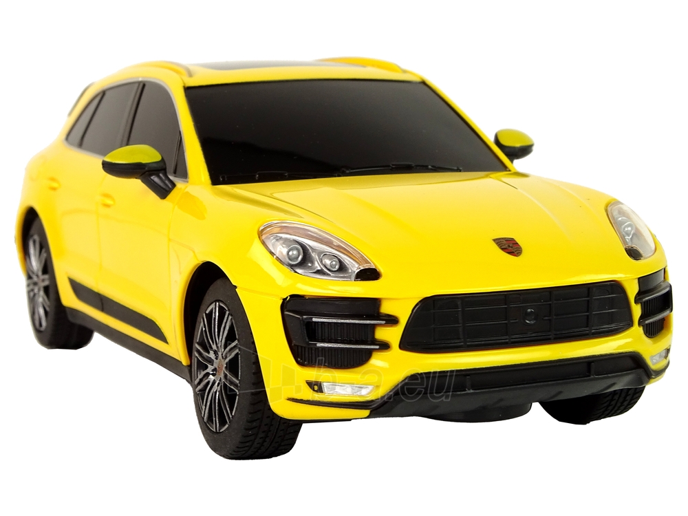 Nuotoliniu būdu valdomas automobilis Porsche Macan Turbo, 1:24, geltonas paveikslėlis 4 iš 6