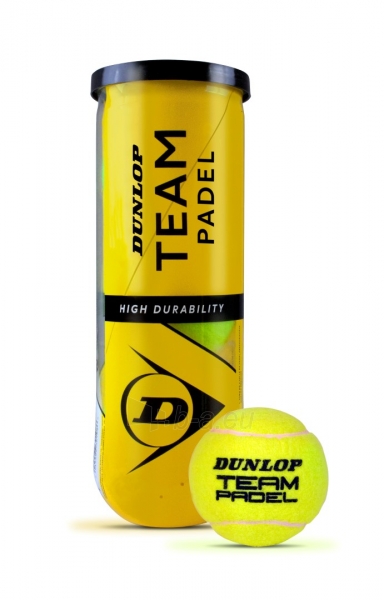 Padel teniso kamuoliukai DUNLOP TEAM 3pet S paveikslėlis 2 iš 3