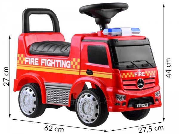 Paspiriama mašinėlė "Mercedes Fire Fighting", raudona paveikslėlis 11 iš 13