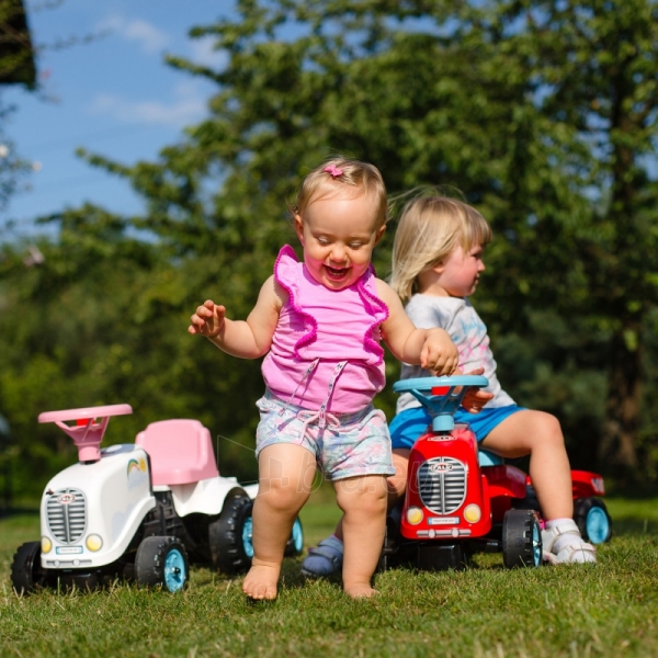 Paspiriamas traktorius su priekaba - Falk Tractor Go, raudonas paveikslėlis 2 iš 4