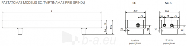 Pastatomas konvektorius SC 250x20x8 paveikslėlis 5 iš 5