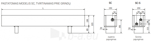 Pastatomas konvektorius SC 90x15x13 paveikslėlis 5 iš 5