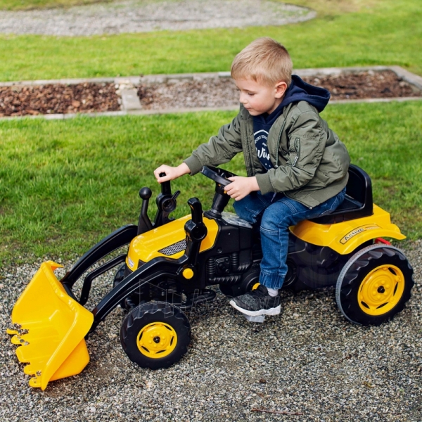 Pedalais minamas traktorius Farmer MaxTrac Classic Bucket, geltonas paveikslėlis 12 iš 25