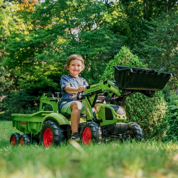 Pedalais minamas traktorius su priekaba - CLAAS AVEC, žalias paveikslėlis 3 iš 14