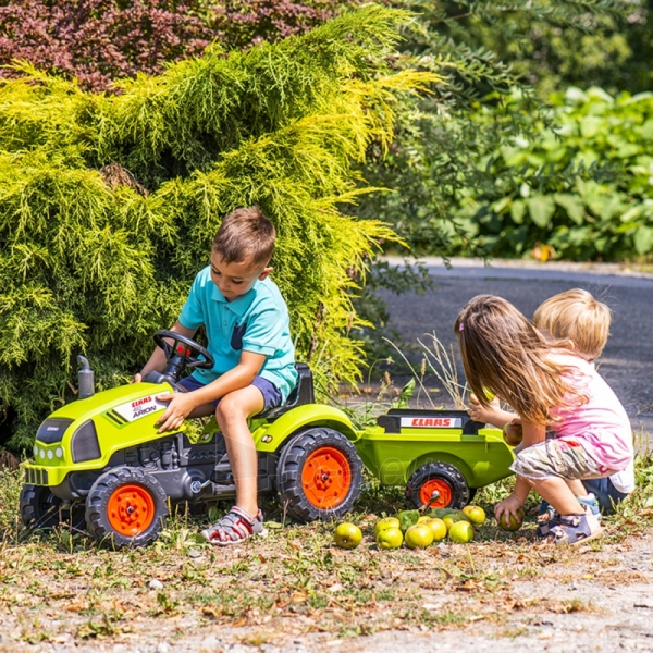 Pedalais minamas traktorius su priekaba - Claas Falk, žalias paveikslėlis 8 iš 11