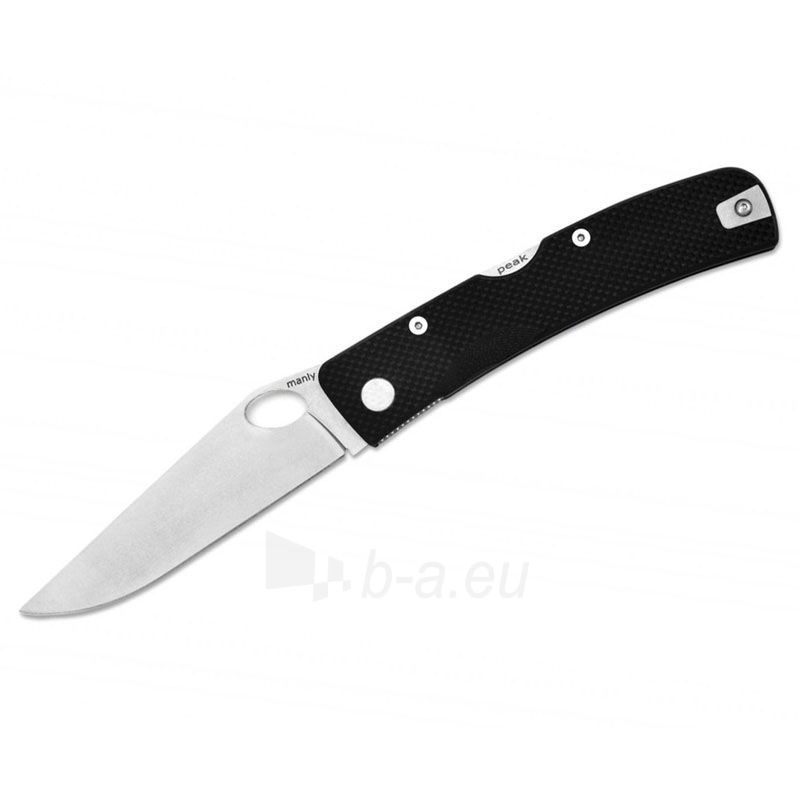 Knife Manly Peak Black One Hand CPM S90V 59-61 HRC paveikslėlis 1 iš 1