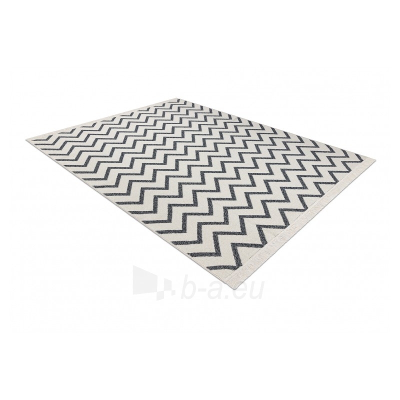 Pilkas dvipusis kilimas TWIN ZigZag | 100x200 cm paveikslėlis 9 iš 12