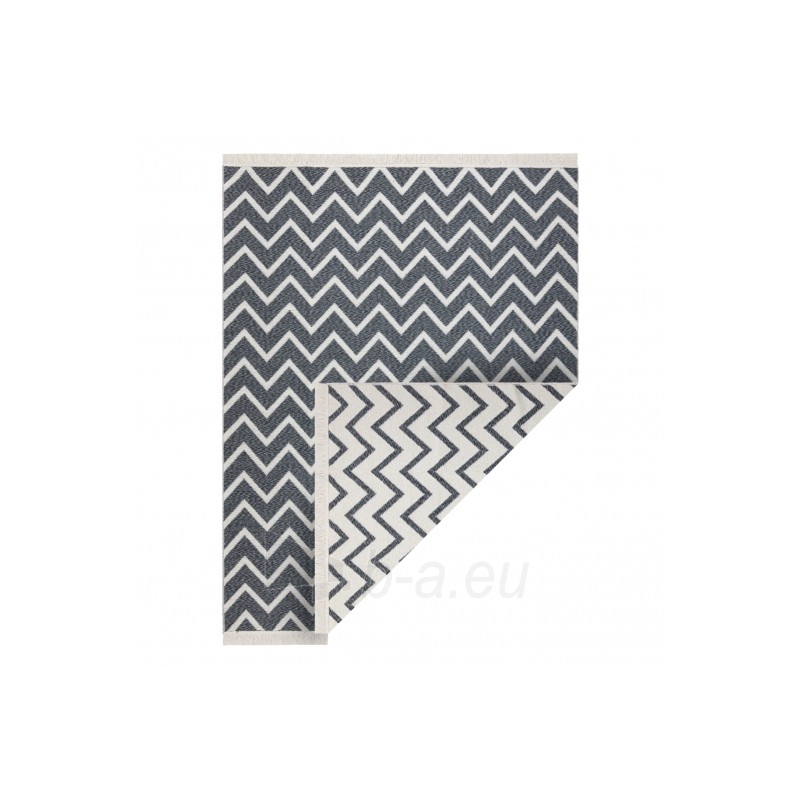 Pilkas dvipusis kilimas TWIN ZigZag | 60x90 cm paveikslėlis 12 iš 12