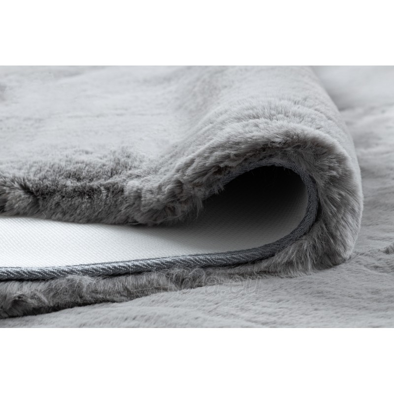 Pilkas kailio imitacijos kilimas TEDDY | 180x270 cm paveikslėlis 11 iš 16