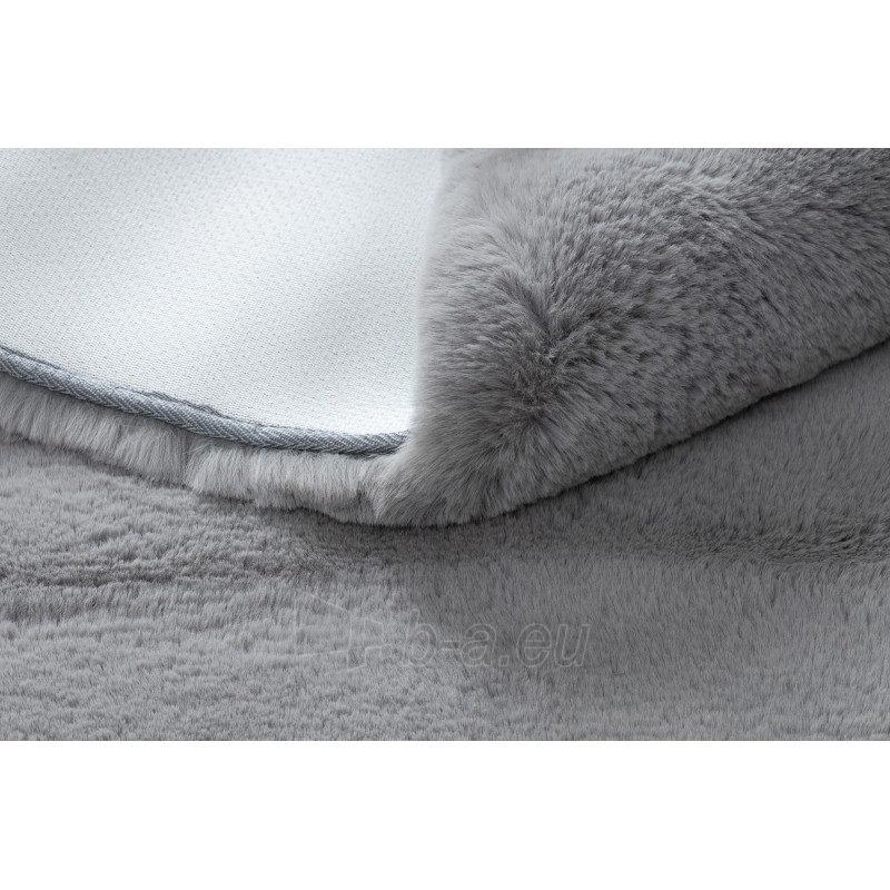 Pilkas kailio imitacijos kilimas TEDDY | 80x150 cm paveikslėlis 14 iš 16