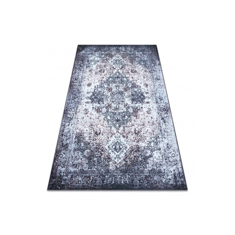 Pilkas kilimas su ornamentais ANTIKA | 80x150 cm paveikslėlis 14 iš 14