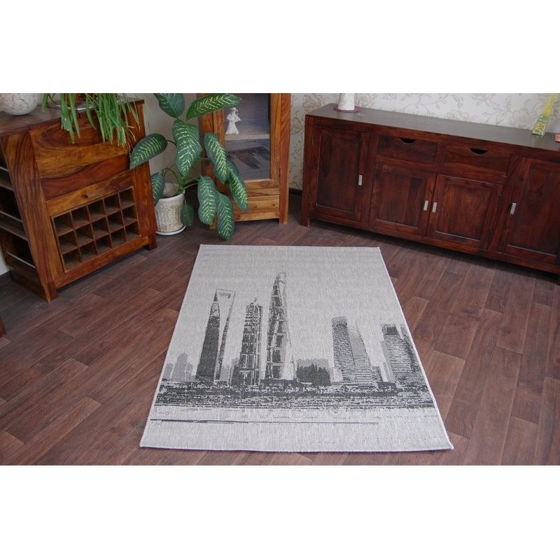 Pilkas sizalio kilimas FLOORLUX Miestas | 120x170 cm paveikslėlis 2 iš 10