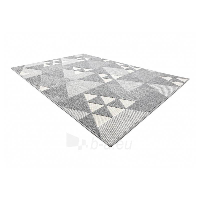 Pilkų atspalvių kilimas SPRING Trikampiai | 140x200 cm paveikslėlis 3 iš 16
