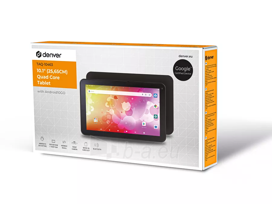 Tablet computers Denver TAQ-10463 10.1/16GB/2GB/WI-FI/Android10GO/Black paveikslėlis 4 iš 4