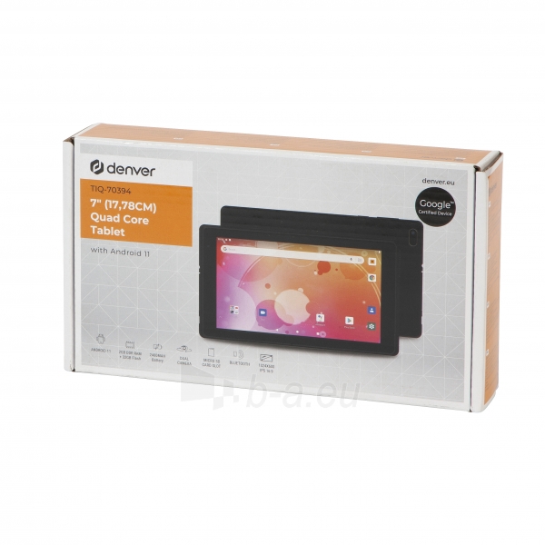 Tablet computers Denver TIQ-70394 7/32GB/2GB/WI-FI/Android11/black paveikslėlis 2 iš 2