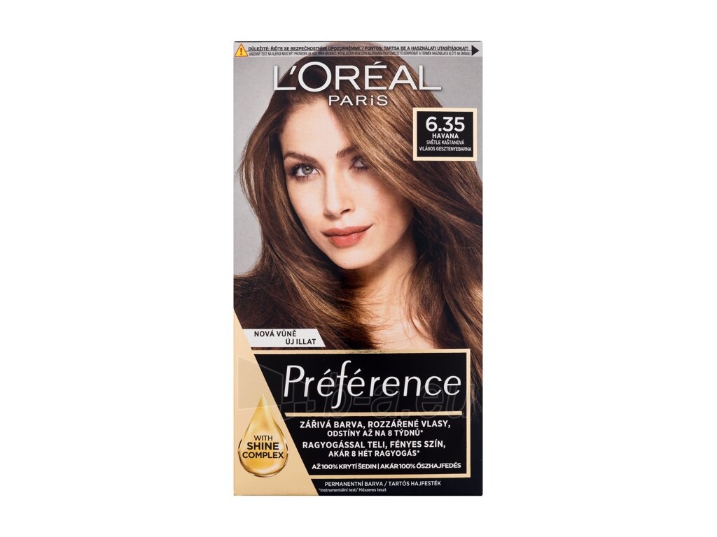 Plaukų dažai L´Oreal Paris Préférence Récital Hair Colour Cosmetic 1ks Shade 6.35 Havane paveikslėlis 2 iš 2