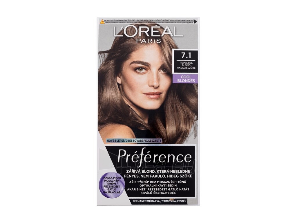 Plaukų dažai L´Oreal Paris Préférence Récital Hair Colour Cosmetic 1ks Shade 7.1 Island paveikslėlis 2 iš 2