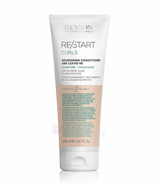 Plaukų kondicionierius Revlon Professional Leave-in nourishing conditioner for curly and wavy hair Restart Curl s ( Nourish ing Conditioner) - 200 ml paveikslėlis 1 iš 2