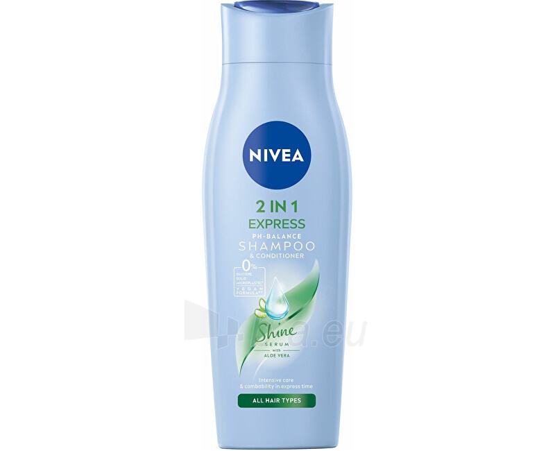 Plaukų šampūnas Nivea Caring shampoo and conditioner 2in1 Care Express paveikslėlis 3 iš 3