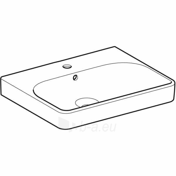 Praustuvas GEBERIT Smyle Square 60x48 paveikslėlis 5 iš 6