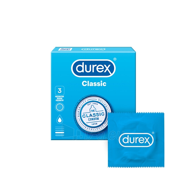 Prezervatyvai Durex Kondomy Classic paveikslėlis 6 iš 8