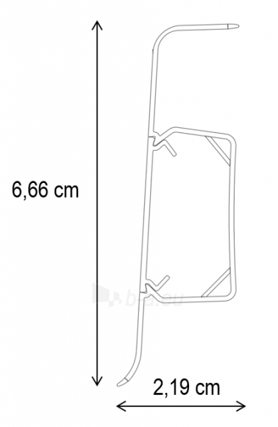 PVC Grindjuostė ESQUERO (2,5m*66,6mm*21,9mm) 604 Bianco platanas paveikslėlis 3 iš 4