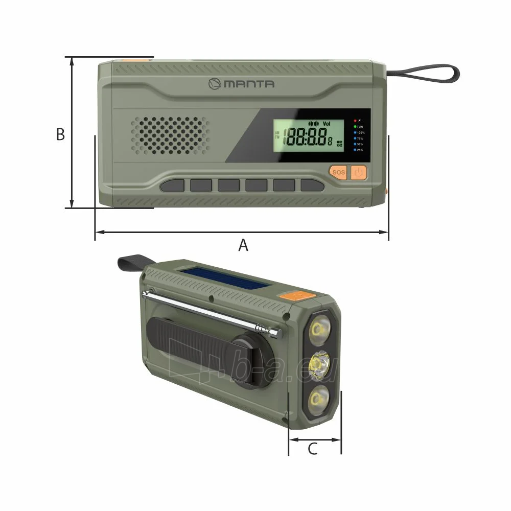 Radijas Manta RDI401G Dynamo paveikslėlis 2 iš 9