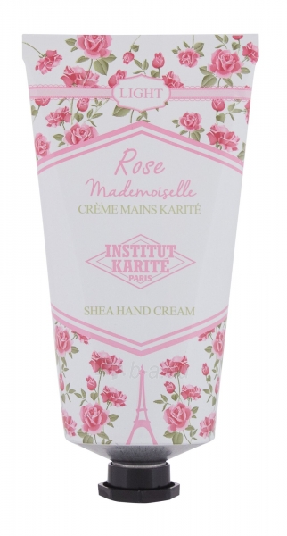 Rankų kremas Institut Karite Light Hand Cream Rose Mademoiselle Hand Cream 75ml paveikslėlis 1 iš 1