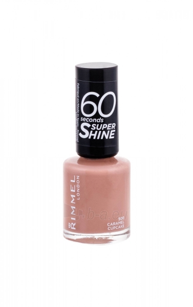 Rimmel London 60 Seconds Super Shine Nail Polish Cosmetic 8ml 500 Caramel Cupcake paveikslėlis 1 iš 2