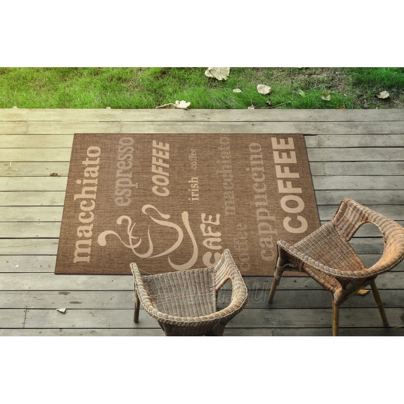 Rudas sizalio kilimas FLOORLUX Coffee | 120x170 cm paveikslėlis 4 iš 17