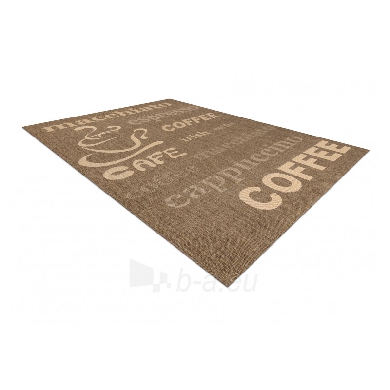 Rudas sizalio kilimas FLOORLUX Coffee | 60x110 cm paveikslėlis 3 iš 17