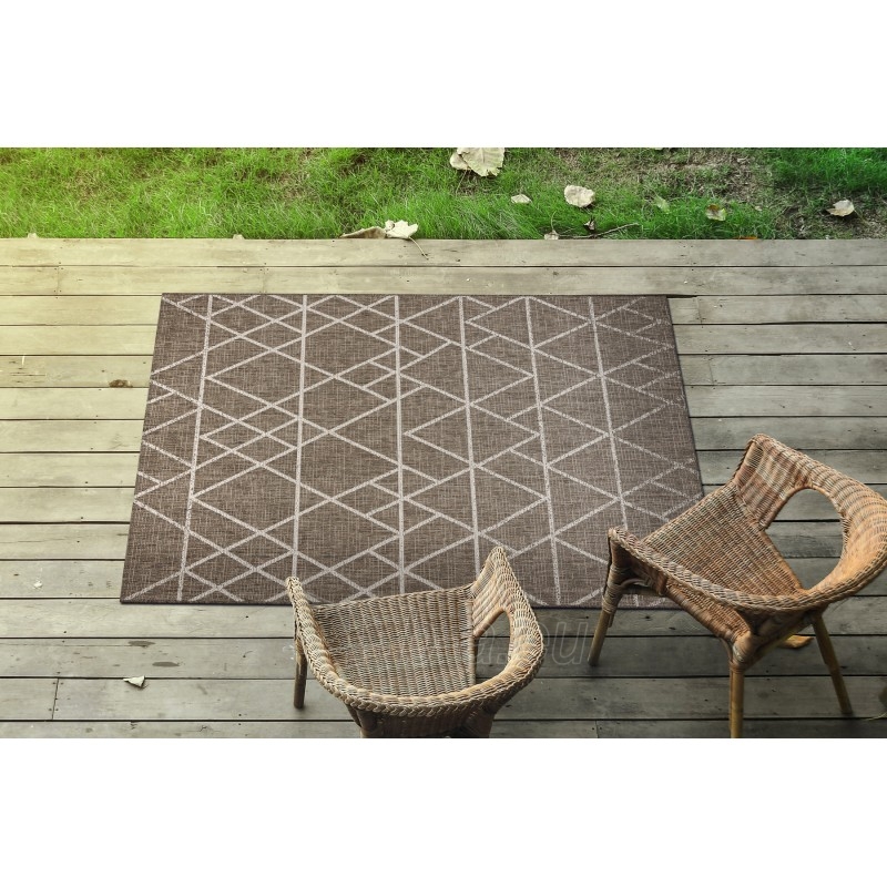 Rudos spalvos sizalio kilimas FLOORLUX Geometry | 160x230 cm paveikslėlis 4 iš 17