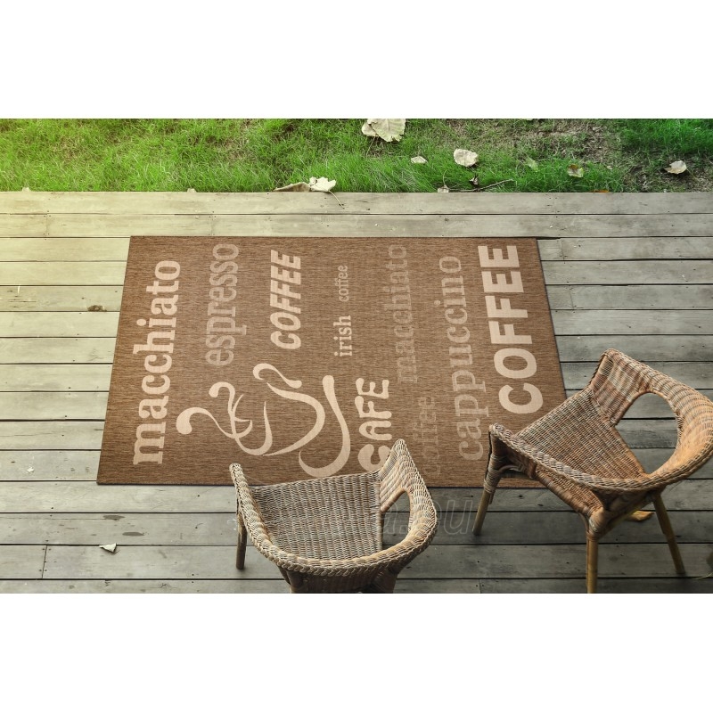 Rusvos spalvos sizalio kilimas FLOORLUX Coffee | 200x290 cm paveikslėlis 4 iš 17