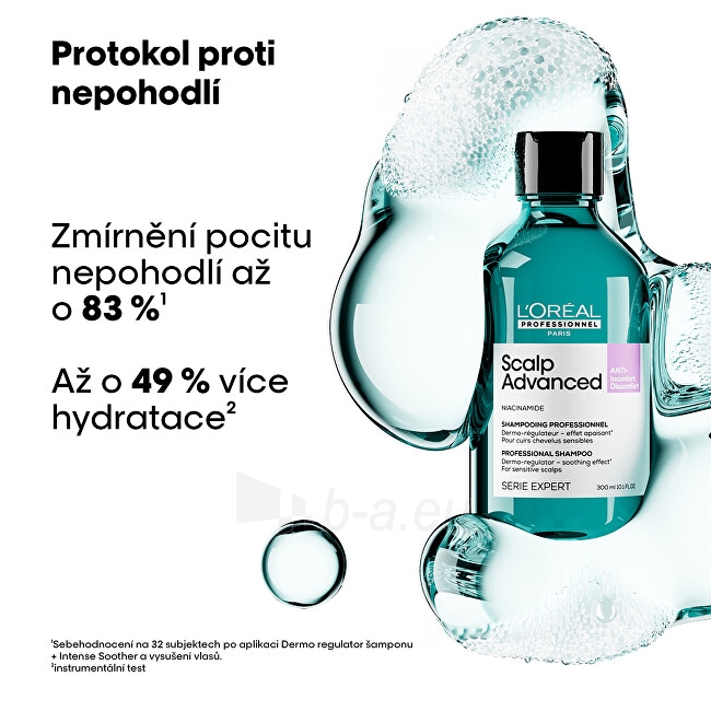 Šampūnas L´Oréal Professionnel Shampoo for sensitive scalp Scalp Advanced Anti-Discomfort Dermo (Regulator Shampoo) - 300 ml paveikslėlis 10 iš 11